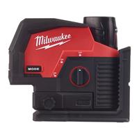 Milwaukee M12 CLLP-301C 12V Li-Ion accu laser set (1x 3,0Ah) in koffer - 2 lijnen - Groen - 38m