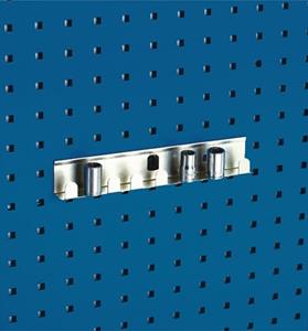 bottgmbh&cokg Steckschlüsselhalter B.270mm 8 fach für 1/2 Zoll-Einsätze für Lochplatten Bott