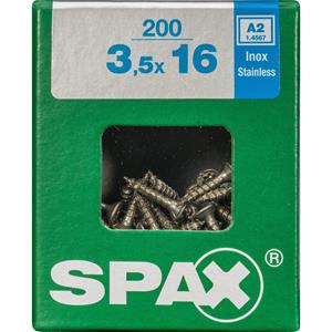 Spax schroef 'T-Star plus A2' RVS 16 x 3,5 mm - 200 stuks