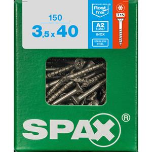 Spax schroef 'T-Star plus A2' RVS 40 x 3,5 mm - 150 stuks