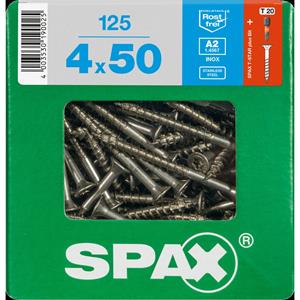 Spax schroef 'T-Star plus A2' RVS 50 x 4 mm - 125 stuks