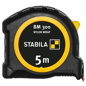 STABILA Taschenbandmaß BM 300, 5m, metrische Skala - 19577