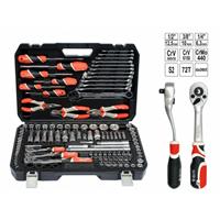 hogert Högert 29-tlg. Steckschlüssel Set mit Ratsche 1/2