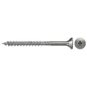 Fischer spaanplaatschroef 4x35mm - platkop - RVS A4 - voldraad - PZD 2 - 657171 (Per 300 stuks)