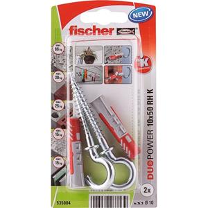 fischer DUOPOWER Universal-DÃ¼bel 10x50mm + Rundhaken - 2 StÃ¼ck.