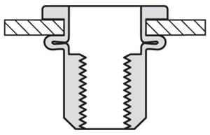 Masterfix Blindklinkmoer M5x16mm - RVS (A2) - cilinderkop (Per 250 stuks)