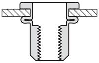 Masterfix Blindklinkmoer M8x17,5mm - RVS (A2) - cilinderkop (Per 250 stuks)