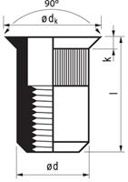 Masterfix Blindklinkmoer M10x21mm - staal (verzinkt) - verzonken kop (Per 250 stuks)