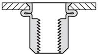 Blindklinkmoer M6x14mm - staal (verzinkt) - verzonken kop (klein) (Per 250 stuks)