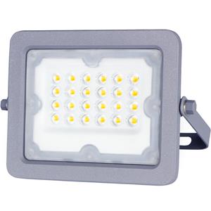 BES LED LED Bouwlamp - Aigi Zuino - 20 Watt - Natuurlijk Wit 4000K - Waterdicht IP65 - Kantelbaar - Mat Grijs - Aluminium