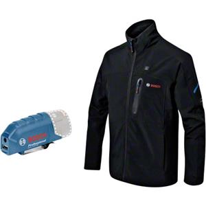 Bosch - beheizbare Jacke / Heizjacke GHJ 12+18V XA (Basic Version) ohne Akku, Gr. 3XL schwarz - schwarz