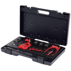 kstools KS Tools 122.1290 FLAREFIX 1 universele remgeleidingsset met hydraulische spindel, 16-delig