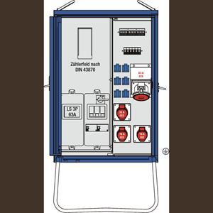 Baustromverteiler 400V 80A