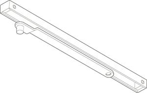 Geze Glijrail + Arm - 390 x 20,5 x 30,5 mm (LxHxD) - zilverkleurig aluminium