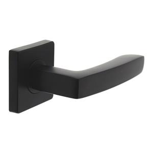Intersteel Deurkruk Muiden - vierkant rozet 7mm- nokken mat zwart