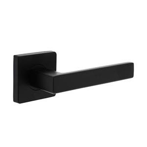 Intersteel Deurkruk Heerlen - vierkant rozet 7mm- nokken mat zwart