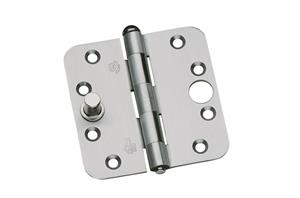 BSW Scharnier afgerond - 76x76mm - met inbraakbeveiliging - SKG** - staal verzinkt