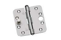 BSW Scharnier afgerond - 89x89mm - met inbraakbeveiliging - SKG** - staal verzinkt