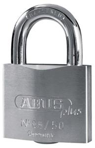 Abus Hangslot - 50mm - dubbele kogel vergrendeling - messing mat verchroomd/beugel gehard staal
