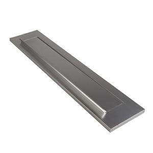 Ami Briefplaat met veer - type TA - aluminium F-1 - 340x73mm - 38-42mm deurdikte