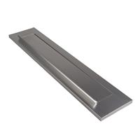 Ami Briefplaat met veer - type TA - aluminium F-1 - 340x73mm - 53-57mm deurdikte
