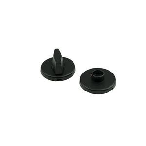 Ami toiletgarnituur - vrij/bezet - rond - Ã¸55x7,5mm - WC 8mm - aluminium - gitzwart