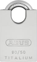 Abus Hangslot titalium - 50mm - aluminium/RVS Beugel (Verpakt in blister)