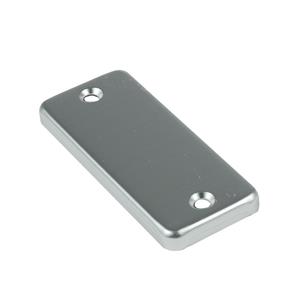 Ami Afdekrozet - Rechthoek - 83x34x7mm - blind - aluminium F-2