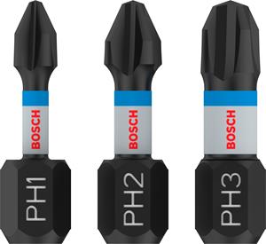 Bosch 2608522470 Kruis-bit 3-delig Kruiskop Phillips