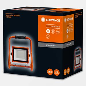 LEDVANCE WORKLIGHT BATTERY 20 W LED Mobiler Strahler Kaltweiß 27,6 cm Aluminium / Kunststoff Orang, 576490 - 