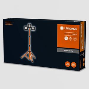 Ledvance LED Breedstraler Driepoot Donker Grijs 40W - 3280lm 840 | Oplaadbaar