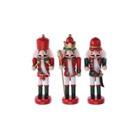 EDM 3er-Set Nussknacker-Figuren - Weihnachtsstimmung - Holz - 72070