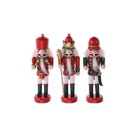 EDM 3er-Set Nussknacker-Figuren - Weihnachtsstimmung - Holz - 72070