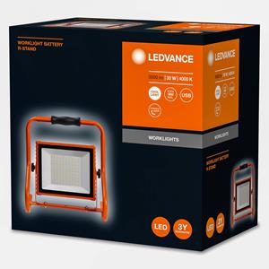 Ledvance LED Breedstraler Donker Grijs 30W - 2400lm 840 | Oplaadbaar