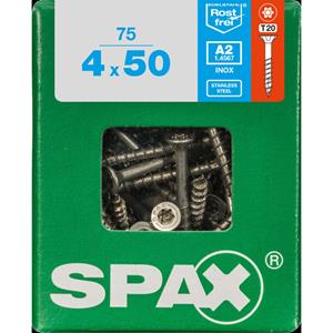 Spax schroef 'T-Star plus A2' RVS 50 x 4 mm - 75 stuks