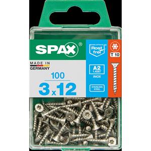 Spax schroef 'T-Star plus A2' RVS 12 x 3 mm - 100 stuks