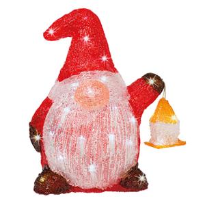Lumineo Verlicht figuur - gnome/dwerg - 29 cm - LED -