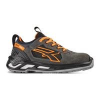 UPOWER U-Power Sicherheitsschuh Ryder Größe 44 grau/orange S1P SRC ESD EN ISO 20345 Veloursleder