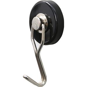 Magneten met draaibare haak, Ø 35 mm, VE = 20 stuks, zwart