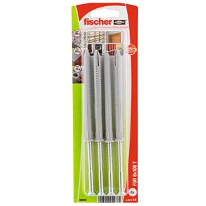 Fischer universele nylon constructieplug FUR 8X100 T + schroef verzonken kop 4st.