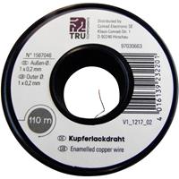 trucomponents TRU COMPONENTS Koperdraad gelakt Buitendiameter (incl. isolatielak): 0.05 mm 1500 m