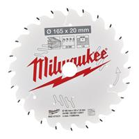 Milwaukee Accessoires Cirkelzaagblad P W 165x20x1.6x24ATB - 4932471931 - 4932471931