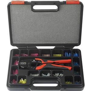 TOOLCRAFT HJ540168BC-A1A5 TO-7104990 Compressieset Krimpverbinders, Persverbindingen 0.5 tot 8 mm² Incl. krimp-assortiment met koffer