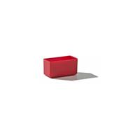 Inzetbak, speciale afmeting, polystyreen, VE = 50 stuks, l x b x h = 58 x 29 x 30 mm, rood