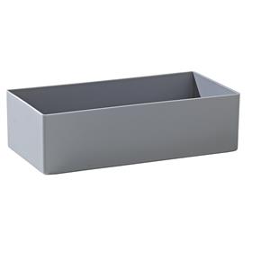 Inzetbak, speciale afmeting, polystyreen, VE = 50 stuks, l x b x h = 216 x 108 x 63 mm, grijs