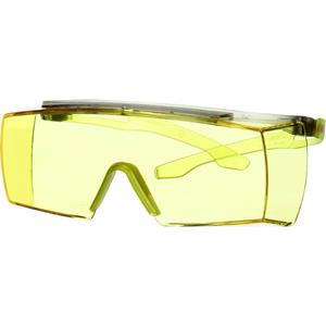 3M ℃ Securefit℃ 3700 Überbrille, Grau/Lindgrünes Gestell, Scotchgard℃ Antibeschlag-/Antikratz-Beschichtung (K&N), Gelbe Scheibe, - 