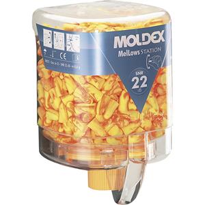 MOLDEX Gehoorbeschermingsstation met oordoppen, MelLows geel, SNR 22 dB, inclusief 250 paar MelLows