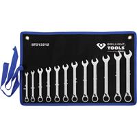 BRILLIANT TOOLS Ratschenringschlüssel-Satz, 12-tlg, umschaltbar, 8 - 19 mm - 