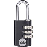 YALE YE3CB/20/121/1/BK Vorhängeschloss 20mm Schwarz Zahlenschloss