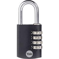 YALE YE3CB/38/131/1/BK Vorhängeschloss 38mm Schwarz Zahlenschloss